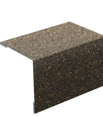 Уголок внешний металлический с посыпкой, Янтарный