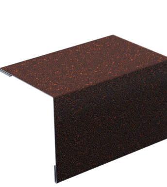 Уголок внешний металлический с посыпкой, Красный